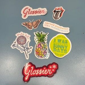 Pura Vida and Glossier Sticker Set of Eight New